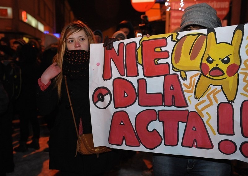 Protest przeciwko ACTA w Przemyslu...