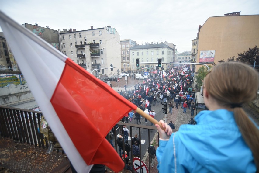 Marsz przeciwko imigrantom w Katowicach