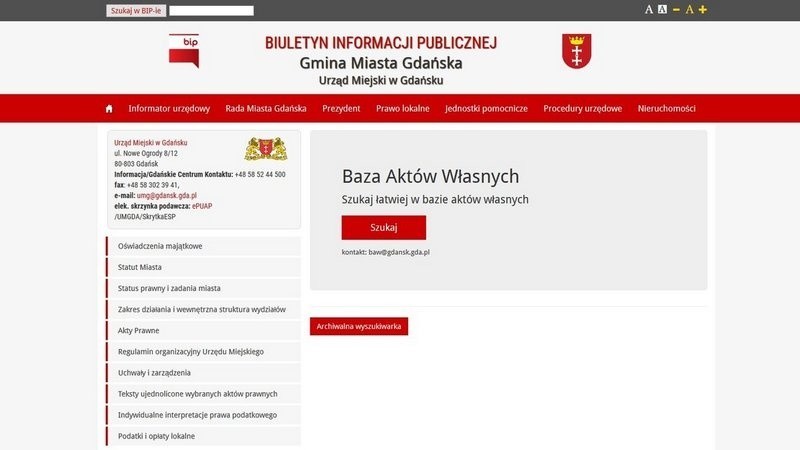 Baza Aktów Własnych. Prostszy dostęp dla mieszkańców do uchwał i zarządzeń prezydenta Gdańska