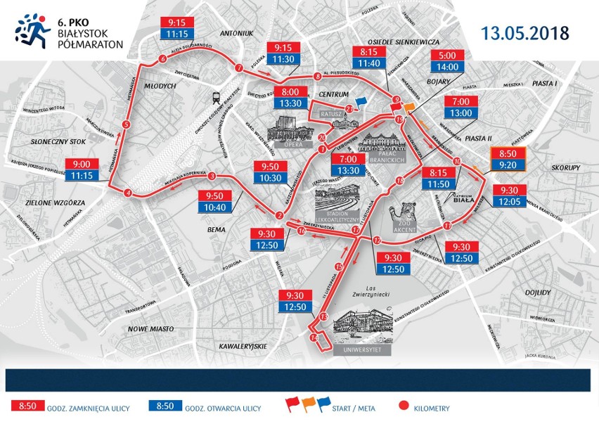 Trasa 6. PKO Białystok Półmaratonu