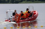 Strażacy ćwiczyli ratownictwo wodne na Jeziorze Rudnickim Wielkim w Grudziądzu [zdjęcia]