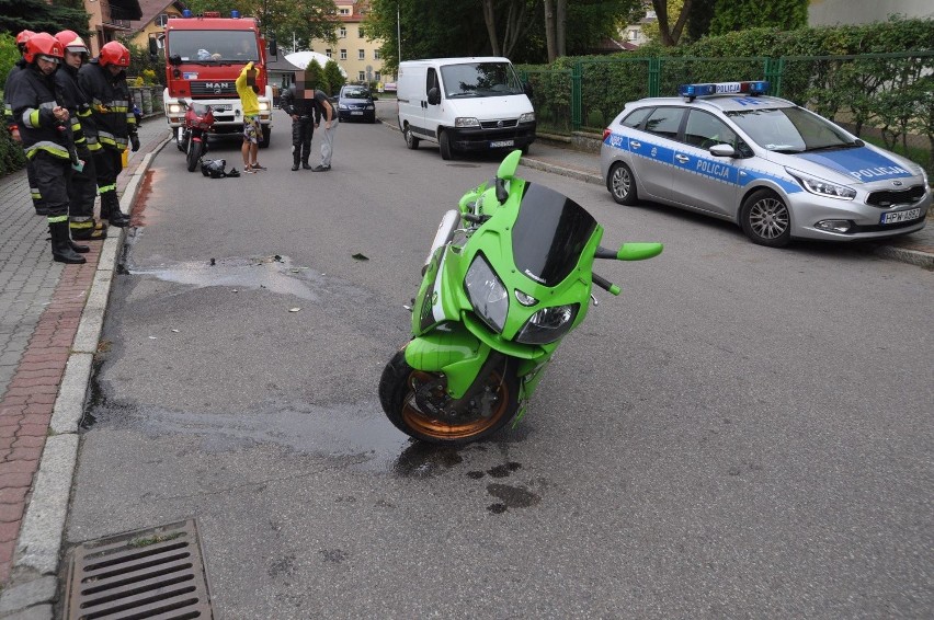 Wypadek motocyklisty w Szczecinku