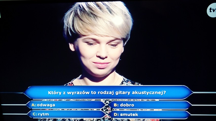 Katarzyna Kołaczkowska w programie "Milionerzy". Padło pytanie za milion?