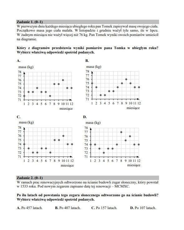 Egzamin gimnazjalny 2019 Matematyka. ODPOWIEDZI I ARKUSZE...