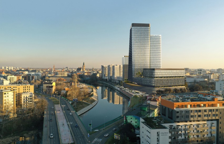 To będzie drugi po Sky Tower wieżowiec we Wrocławiu. I to z tarasem nad Odrą!