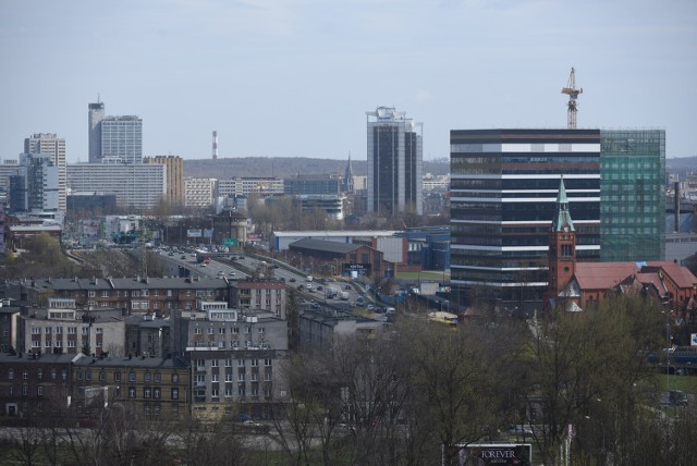 Katowice, widok z osiedla Tysiąclecia