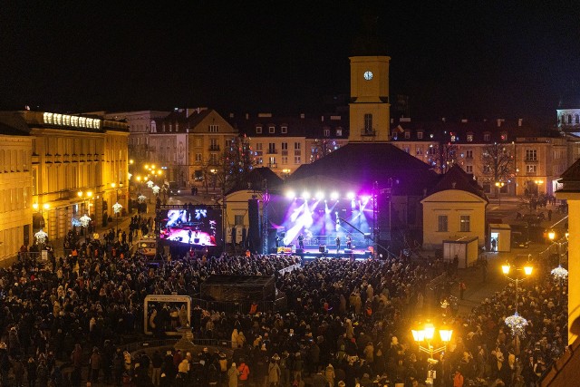 Tak Białystok witał Nowy Rok 2024 na Rynku Kościuszki