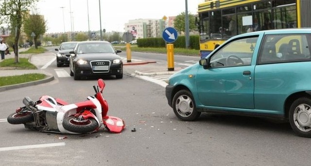 Wypadek koło Leclerca.