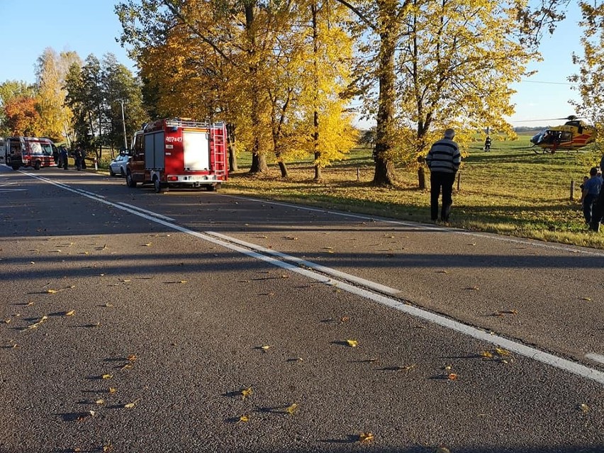 Rutki Nowe. Wypadek na DK 16. Laweta potrąciła 16-latkę 