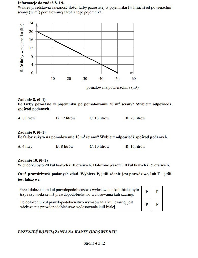 Egzamin gimnazjalny 2014 [ARKUSZE PYTAŃ, TESTY, ZADANIA] Zobacz przykładowe pytania z matematyki 