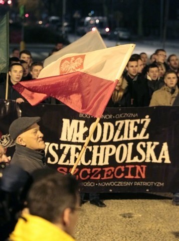 Protest pod Urzędem Miasta w Szczecinie...