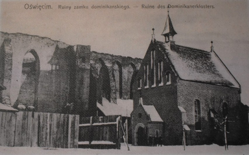 Rok 1894. Ruiny klasztoru dominikańskiego i odrestaurowana...
