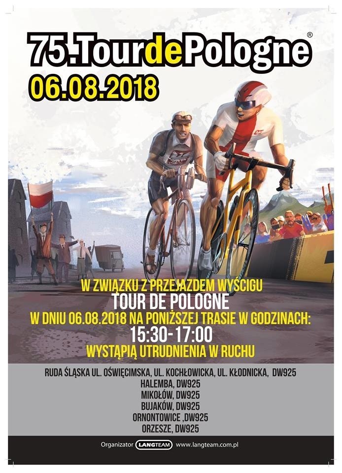 Tour de Pologne w Mikołowie - utrudnienia dla kierowców