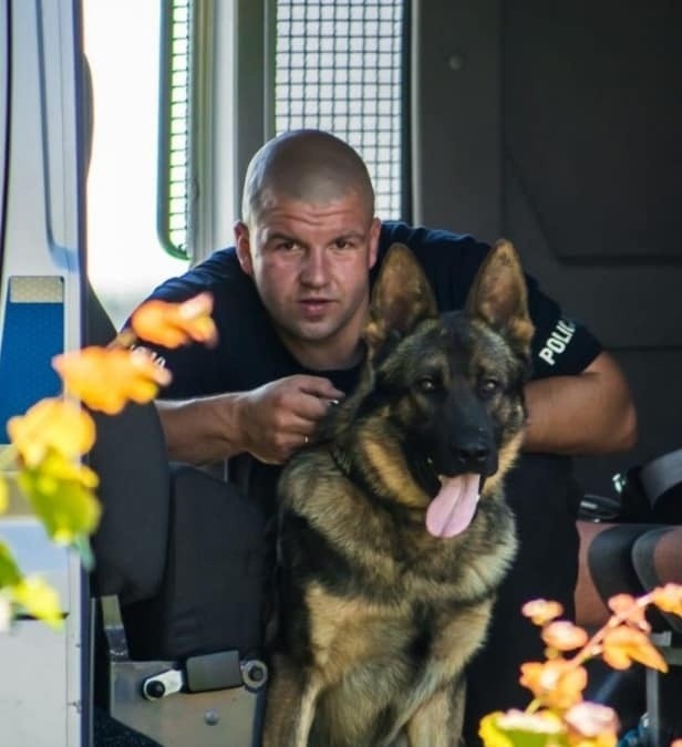 Policyjny pies z Ostrołęki doprowadził funkcjonariuszy pod dom włamywaczy. Mężczyźni są już w rękach policji