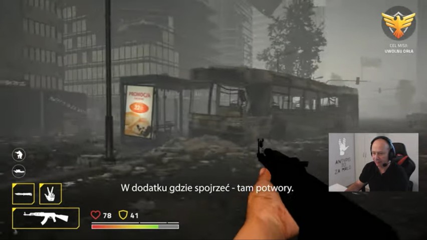 Wybory parlamentarne 2019. Bochnia. Oryginalny spot Jacka Pająka w formie gry komputerowej, kandydat na posła walczy z "zombie PiS-u"