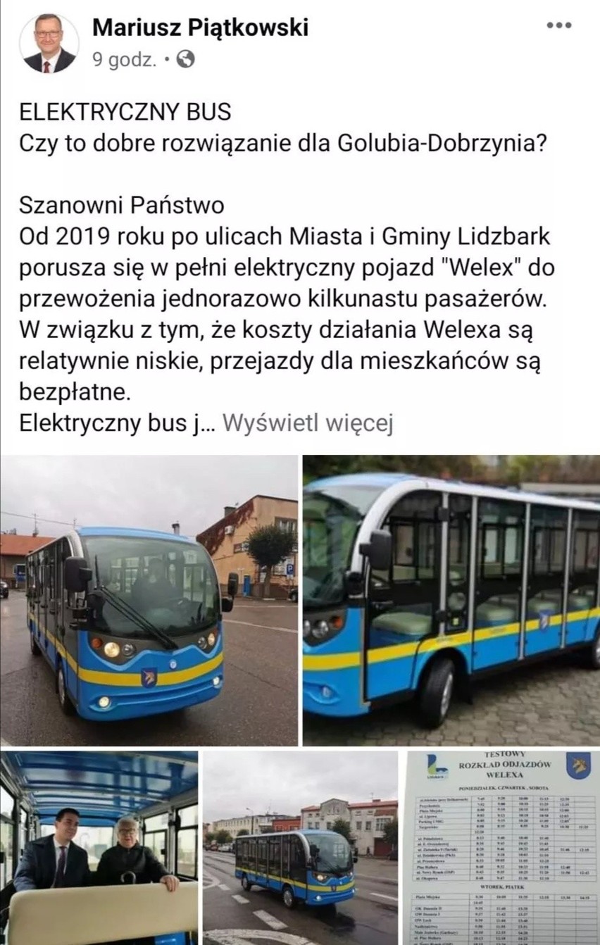 Burmistrz Golubia-Dobrzynia Mariusz Piątkowski zapytał na...
