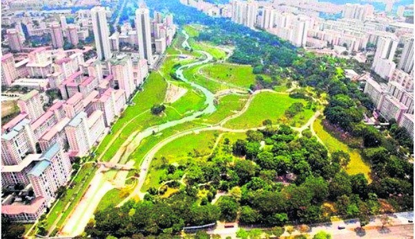Bishan Park w Singapurze po rewitalizacji
