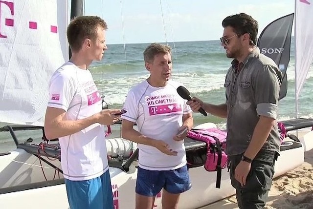 Robert Korzeniowski i Bartosz Nowicki w rozmowie z Olivierem Janiakiem (fot. Dzień Dobry TVN/x-news)