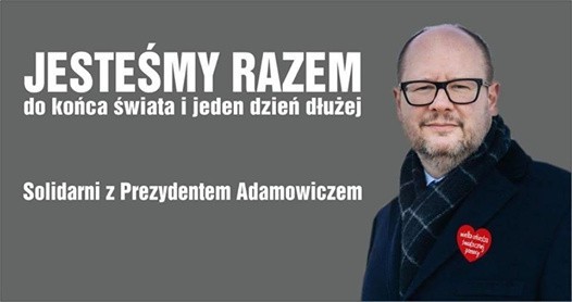 Znak solidarności z mieszkańcami Gdańska