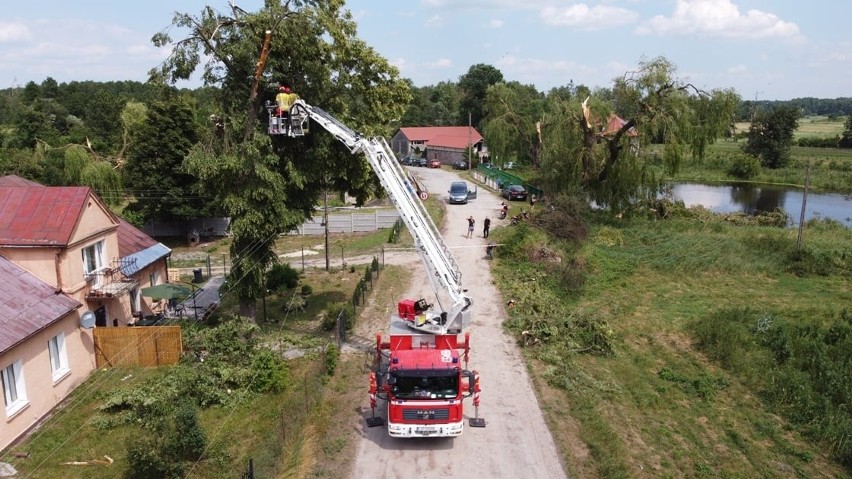 Gmina Wilków. Pozrywane dachy, połamane drzewa. Obraz zniszczeń po ataku nawałnicy. Zobacz zdjęcia