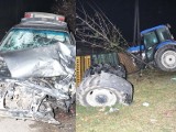 Augustynka: Wypadek pijanego kierowcy. Staranował ciągnik (zdjęcia)
