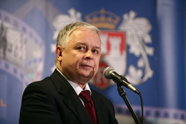 Prezydent Lech Kaczyński podczas swojej jedynej wizyty w Radomiu w 2009 roku.