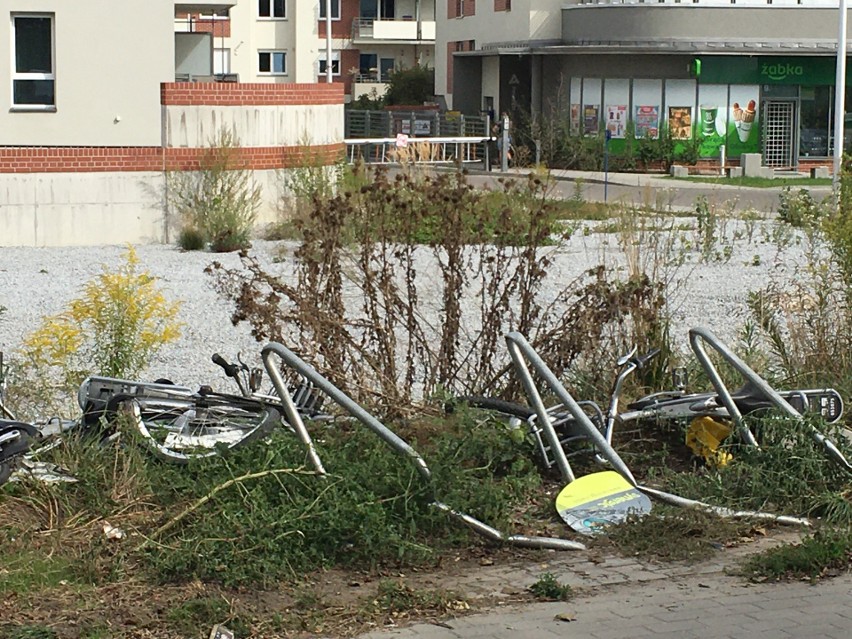 Wrocław: Samochód staranował stację rowerów miejskich