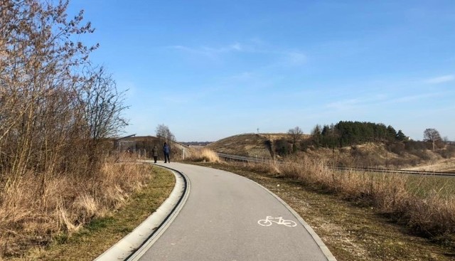 Fragment trasy rowerowej w gminie Miechów