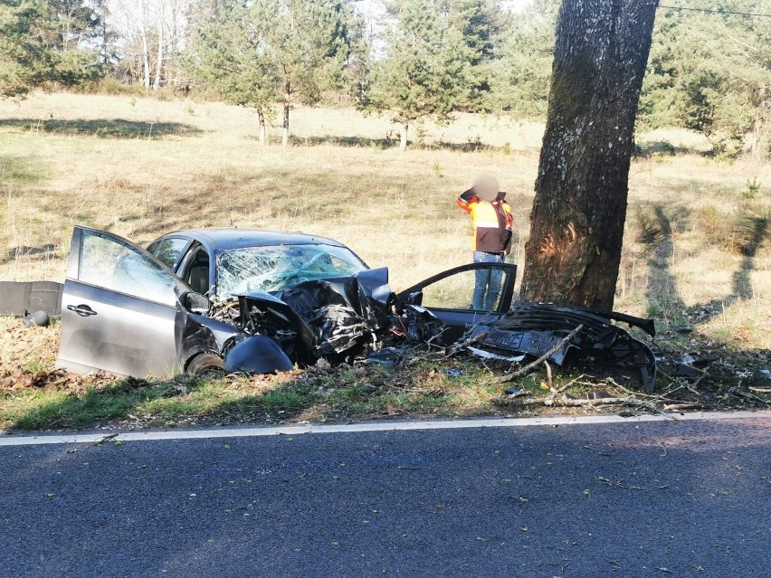 Wypadek na DW 206 na trasie Kościernica-Nacław