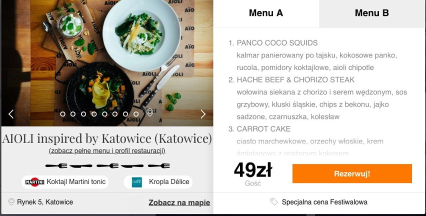 Zobaczcie przykładowe menu na kolejnych kartach: