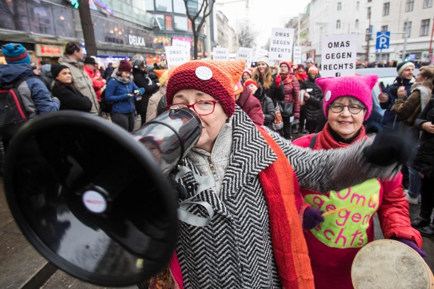 Protest przeciwko rządowi w Wiedniu