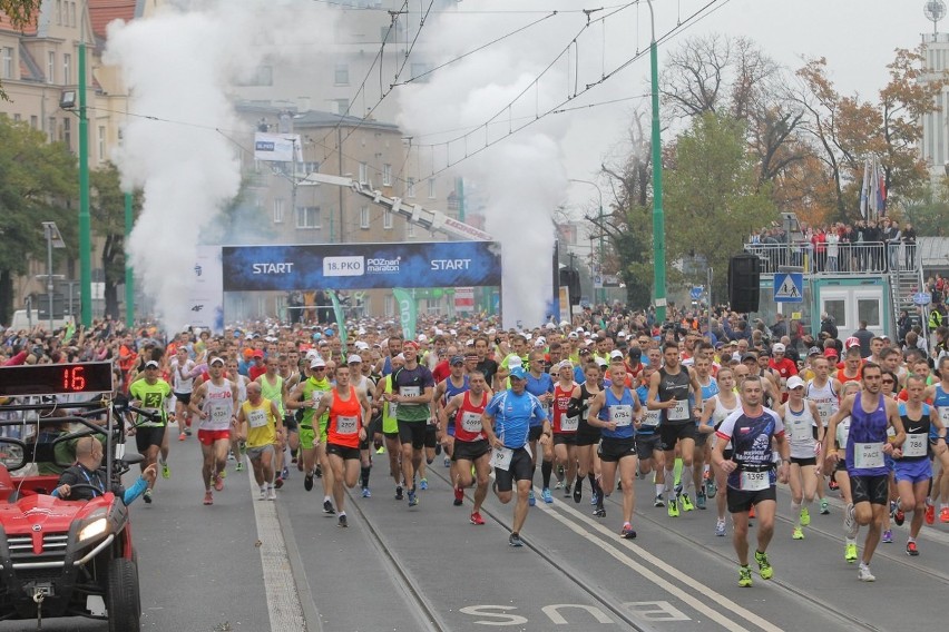 Maraton w Poznaniu 2017: Tysiące biegaczy na ulicach...