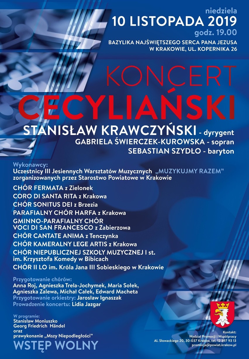 Koncert Cecyliański. Wystąpi dziewięć chórów i dwoje solistów