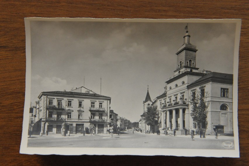 Niemiecka pocztówka, około 1941 roku, ratusz w Lublinie.