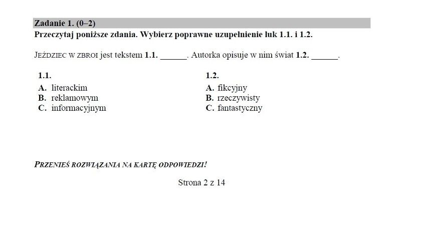 Sprawdzian szóstoklasisty 2015 z CKE. Próbny test szóstoklasistów 17.12.2014 [ARKUSZE]