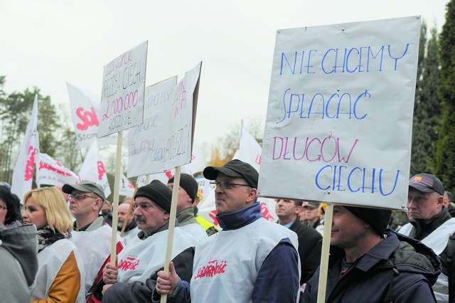 8 listopada 2012 roku: ostatni bydgoski protest w obronie Zachemu i miejsc pracy.