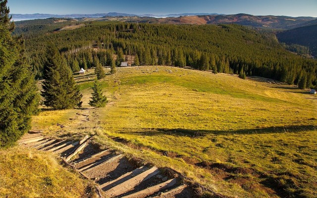 Gęsia Szyja – 1489 m n.p.m.To miejsce znajdujące się bezpośrednio w sąsiedztwie Rusinowej Polany. Aby się tam dostać, trzeba pokonać kilkaset drewnianych stopni. Szczyt nie jest zbyt imponujący, ale oferuje niezapomniane widoki na tatrzańskie szczyt.