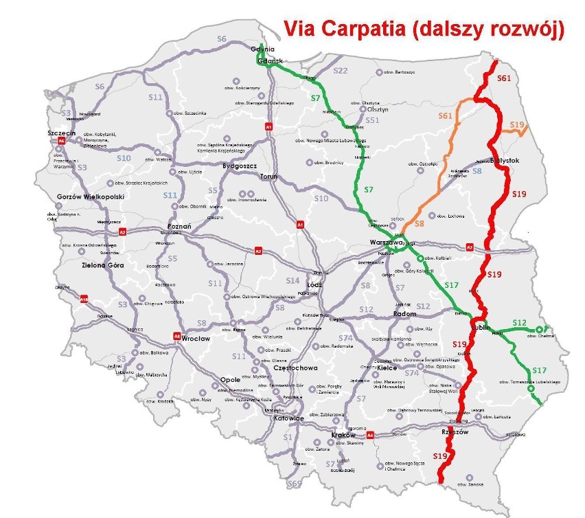 Tak będzie przebiegała Via Carpatia przez Polskę