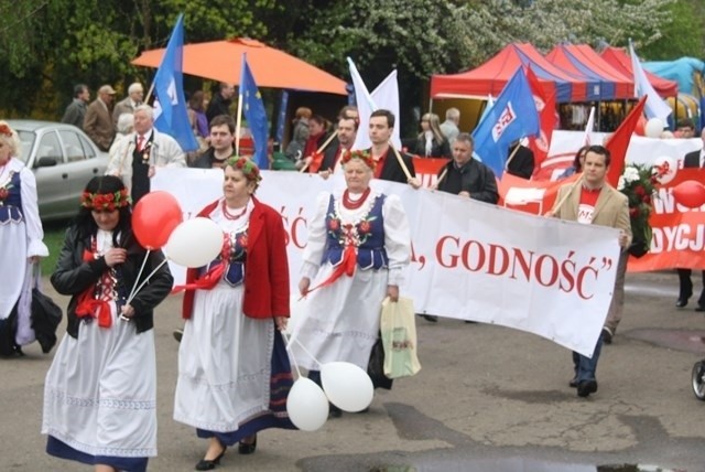 Pochód 1 Majowy w Sosnowcu