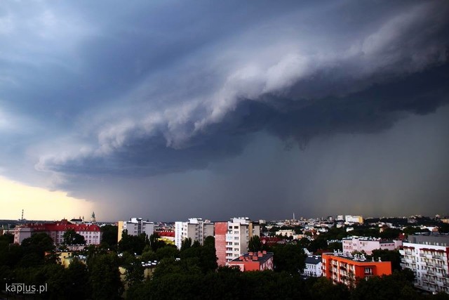 Chmura burzowa nad Lublinem