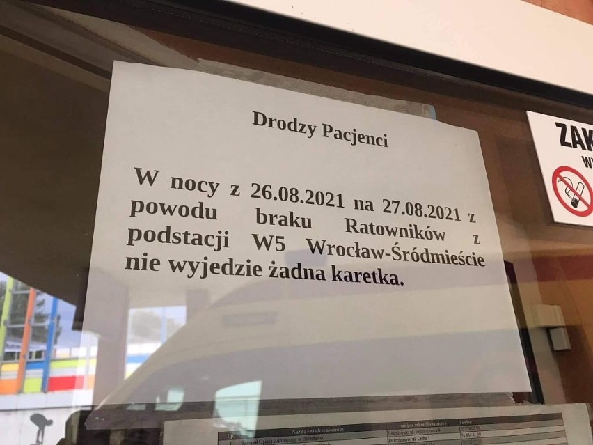 Karetki w nocy nie wyjeżdżały z podstacji...