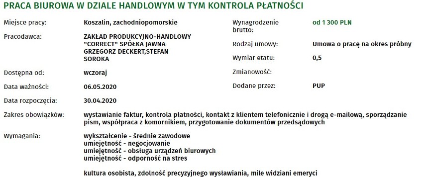 Praca w Koszalinie. Sprawdź najnowsze oferty pracy