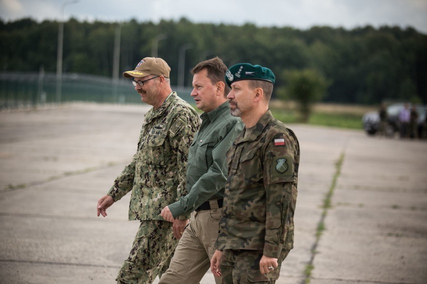 Minister Mariusz Błaszczak z wizytą w Redzikowie.