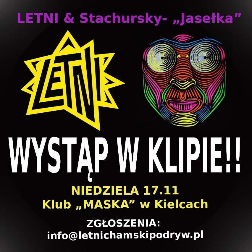 Wystąp w klipie Letniego i Stachurskiego. Okazja już w niedzielę w Kielcach