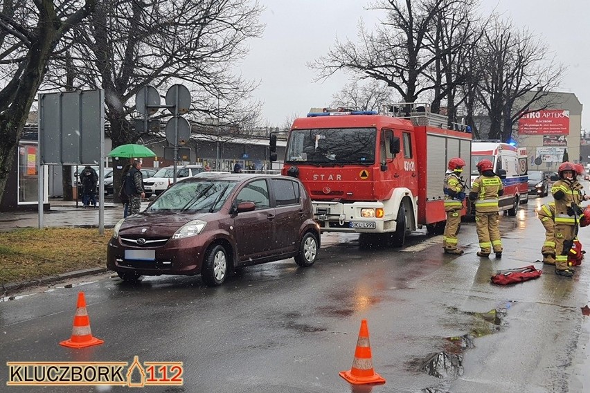 Wypadek na ul. Grunwaldzkiej w Kluczborku