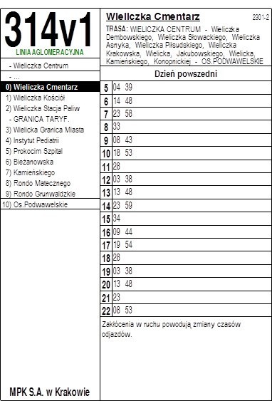 Powiat wielicki. Nowe kursy MPK od połowy listopada [ROZKŁADY LINII 314]                                                               