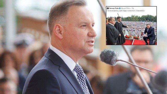 Poseł Tomasz Trela zamieścił fotomotaż z udziałem prezydenta Andrzeja Dudy.