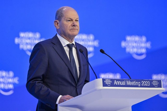 Olaf Scholz mówił w Davos o pomocy dla Ukrainy