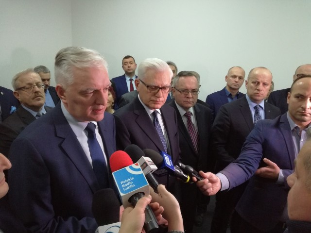 Na zdjęciu od lewej: Jarosław Gowin - wicepremier, Andrzej Stanisławek - senator, Zbigniew Wojciechowski - były wiceprezydent Lublina oraz Adam Chodziński - zastępca prezydenta Białej Podlaskiej