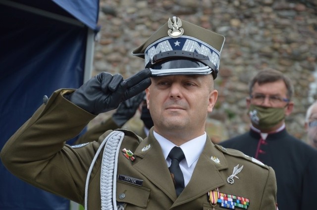 Generał dywizji Piotr Trytek, dowódca Czarnej Dywizji w Żaganiu